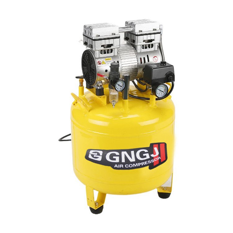 220 Volt 0.75KW Portable Piston Ring Handheld Mini Oil Less Oil-free Vertical tank air Compressor
