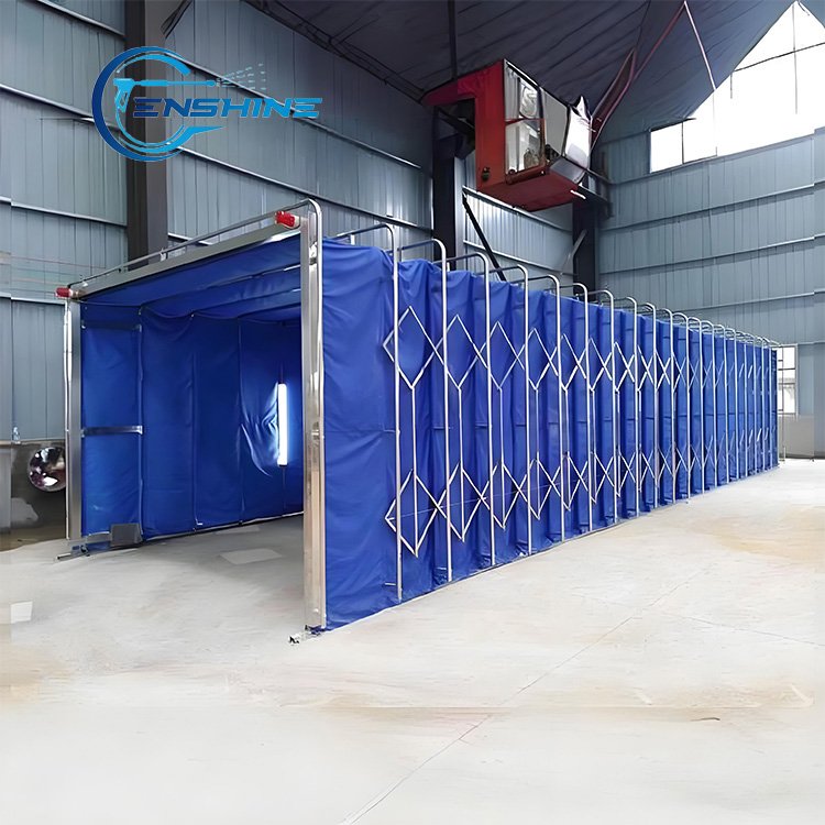 Expansion Painting Room Movable Telescopic Spray Paint Booth With Retractable Waterproof PVC Clothes