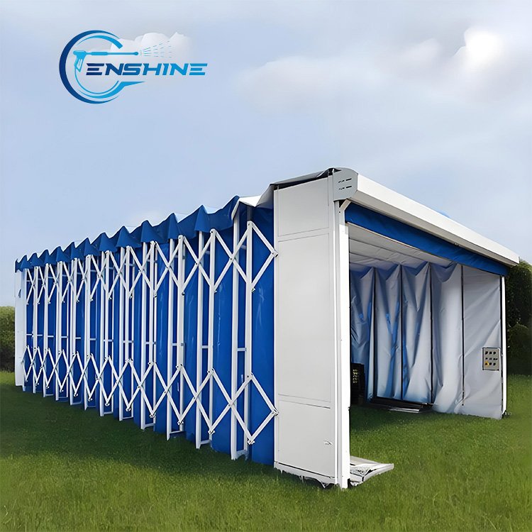 Expansion Painting Room Movable Telescopic Spray Paint Booth With Retractable Waterproof PVC Clothes