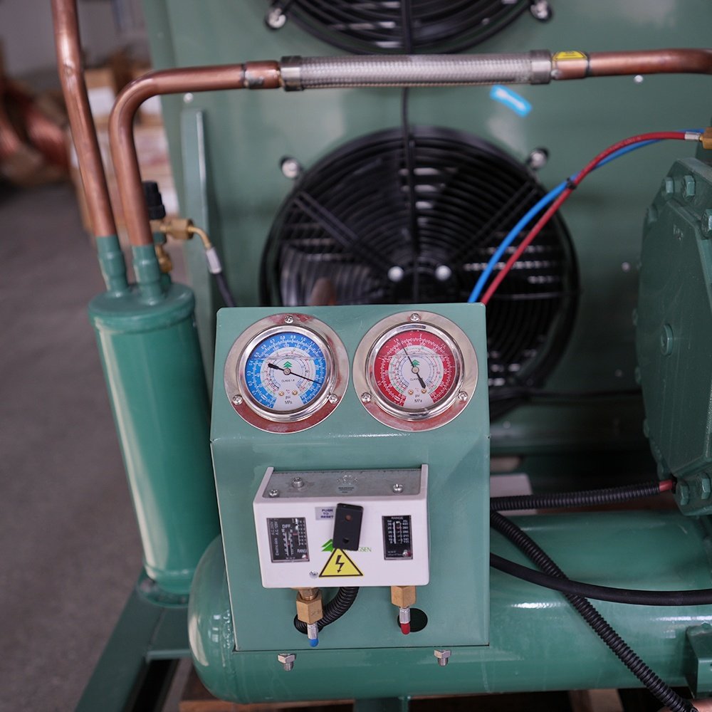 15HP Industrial Refrigeration Equipment Semi Hermetic Compressor Condenser Unit Cold Room air Cooled Condensing Unit
