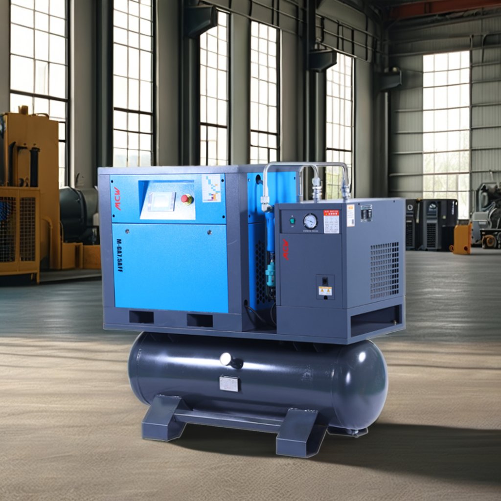 Mandiwi 7.5KW 10HP All in One Screw Air Compressor Fixed Speed Industrial Factory Rate Compressors for Industrial Factory Use
