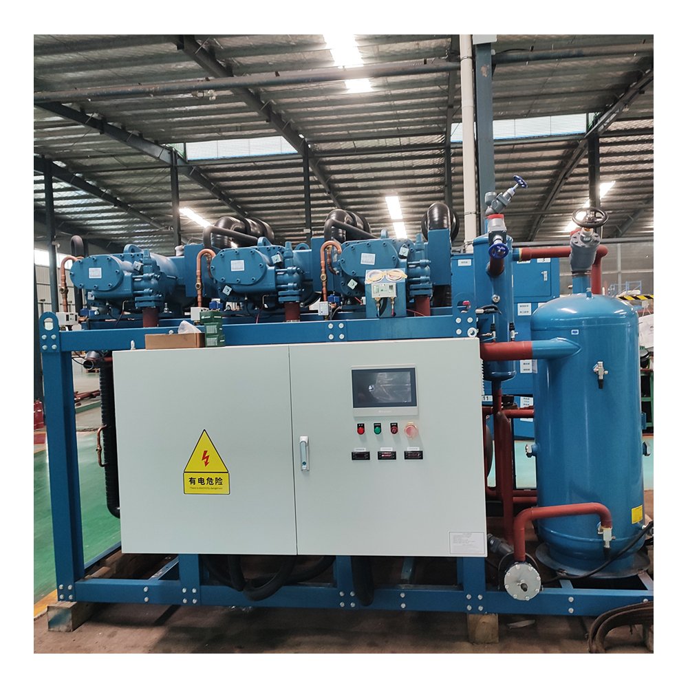 Screw Chiller Compressor Semi-Hermetic Water Cooled High Efficiency Screw Parallel Compressor Refrigeration Unit