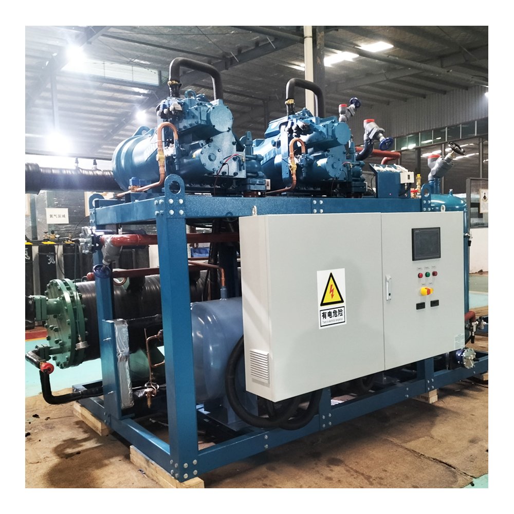Screw Chiller Compressor Semi-Hermetic Water Cooled High Efficiency Screw Parallel Compressor Refrigeration Unit