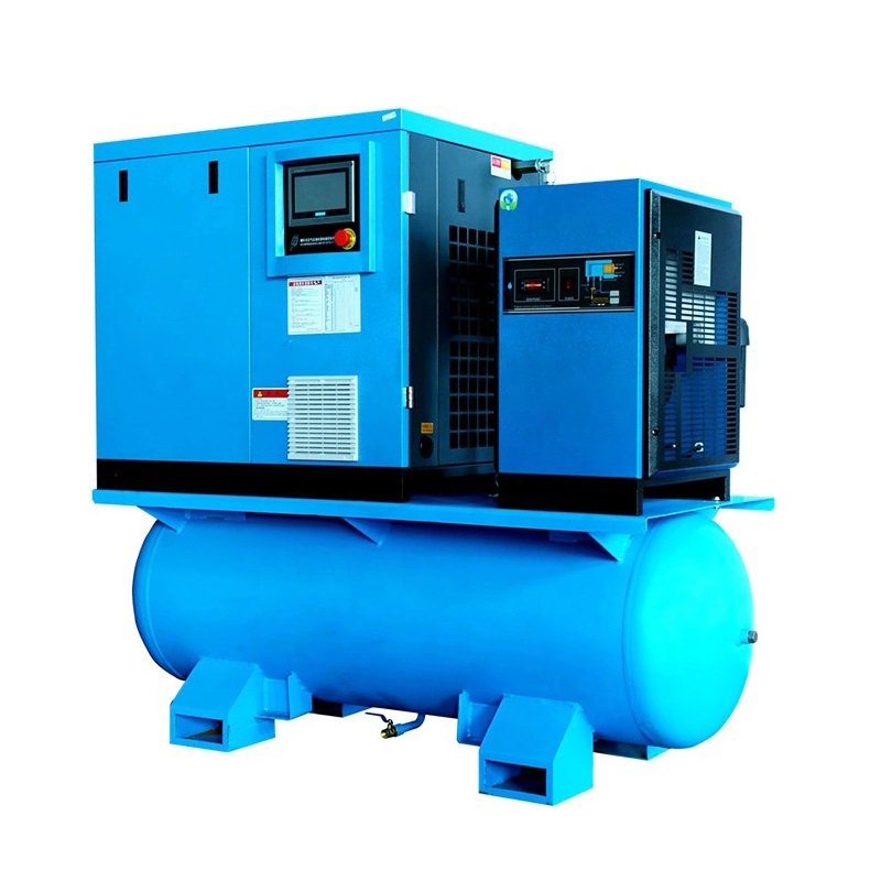 Fiber Laser Cut Machine 16bar Screw Air Compressor 16bar AC Power Screw Air Compressor With Tank Air Dryer for Laser Cutting