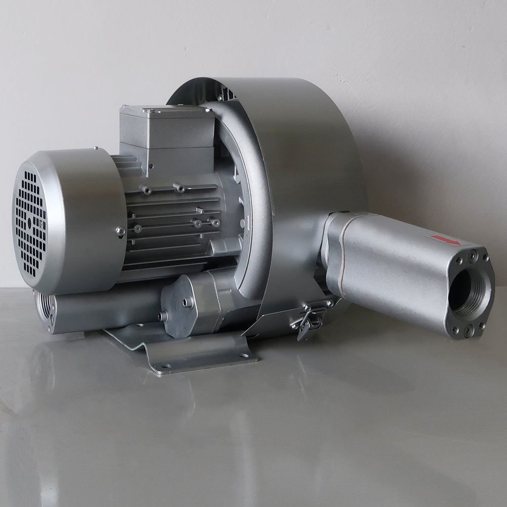 Double Stage Impeller Single Phase Shrimp Fish Oxygen Regen Pump Air Ring Blower 2hp Side Channel Blower for Aquaculture