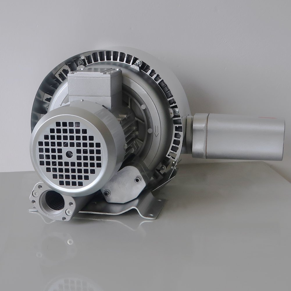 Double Stage Impeller Single Phase Shrimp Fish Oxygen Regen Pump Air Ring Blower 2hp Side Channel Blower for Aquaculture