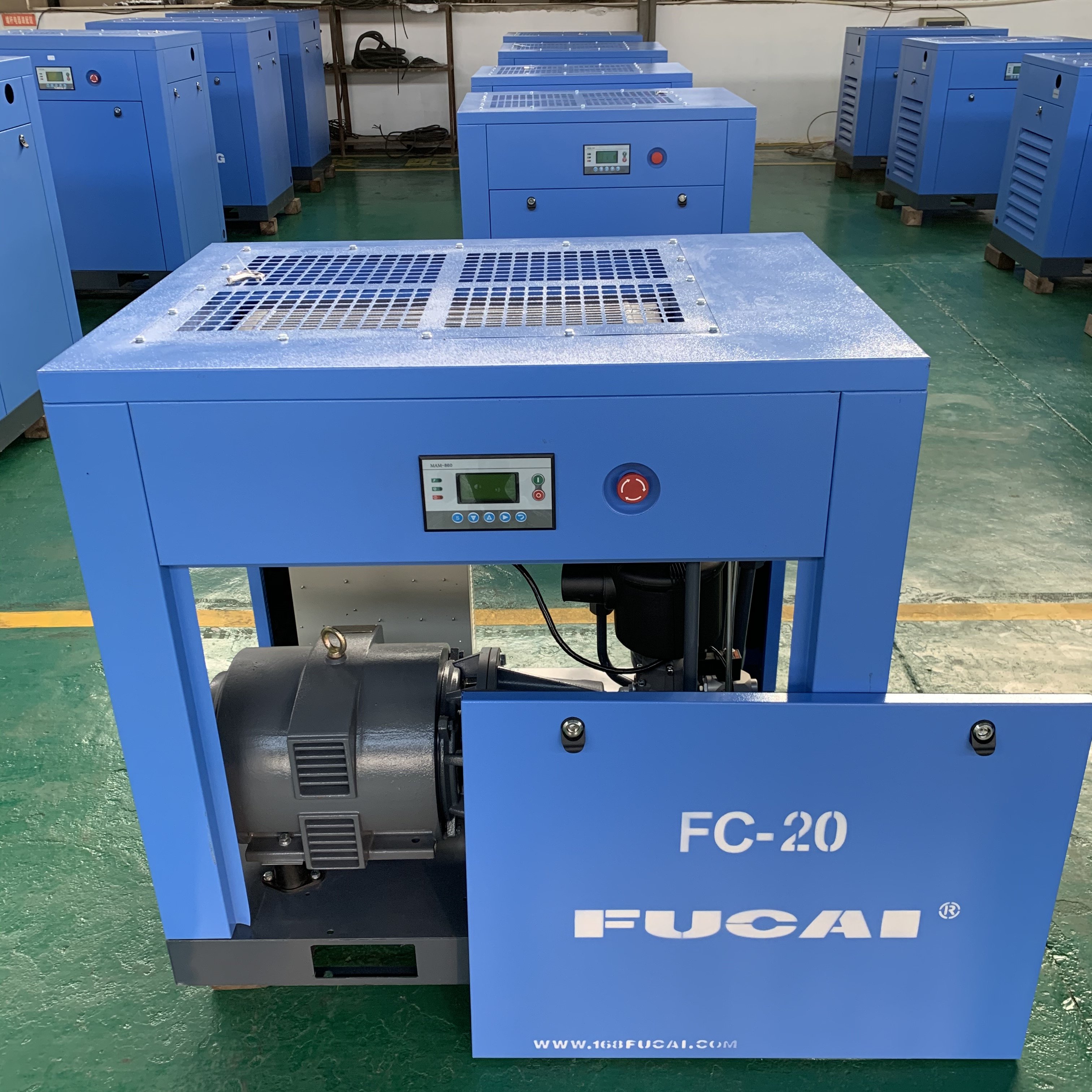 FUCAI China 20hp 15kw High Pressure Electric Rotary Screw Air Compressor for Industrial