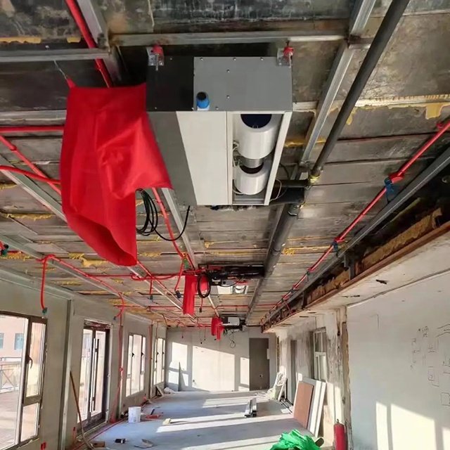 Hvac 180mm Fan Coil Chilled Water Air Conditioners Ceiling Horizontal Exposed Fcu Fan Coil Unit for Project