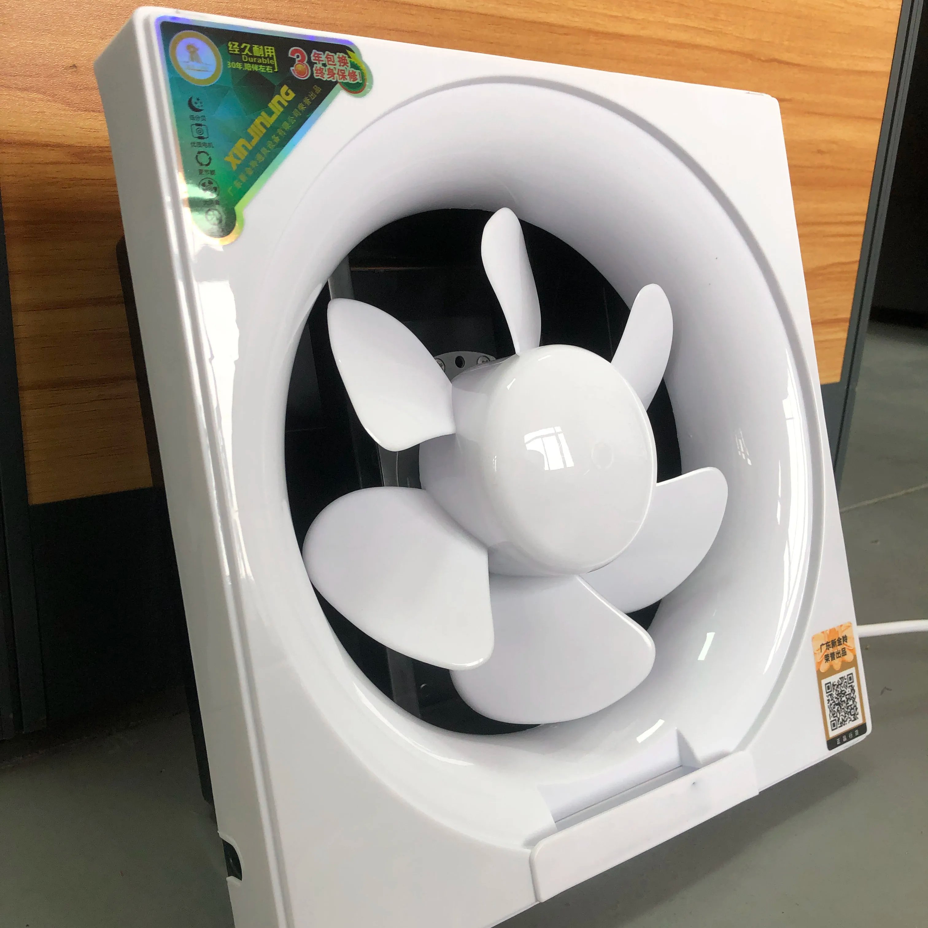 Bathroom Ventilation Exhaust Fan Industrial Kitchen Smoke Exhaust Fan Plastic AC Wall Fan ABS Plastic Free Spare Parts 12inch