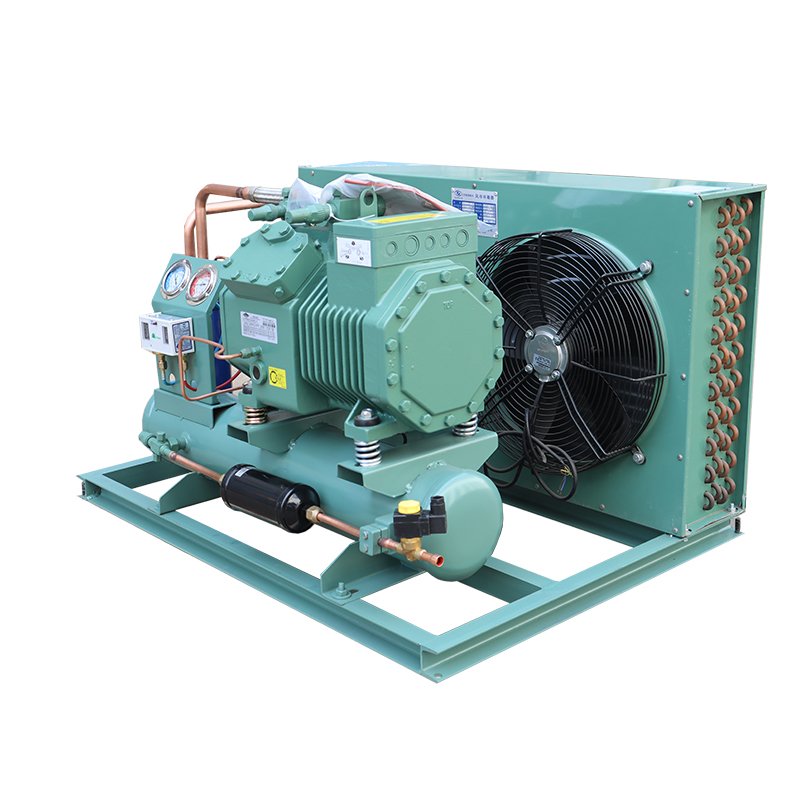 Huarui 4-cylinder Semi Enclosed Piston Air-cooled Condensing Plate Unit -10HP Low-temperature Air-cooled Refrigeration Equipment