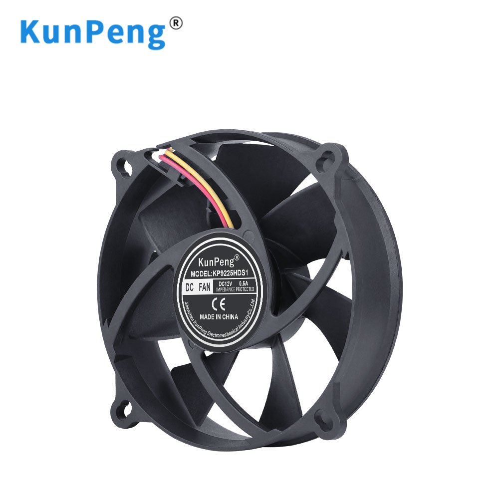 High CFM Silent Waterproof IP68 Round Dc Fan 12V 24V 48V Dc 92mm 92x92x5mm 9225 Cooling Fan