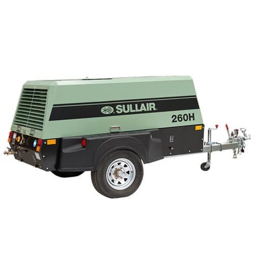 Sullair 260 260H 300 320 Low Pressure Series Diesel Engine Driven Portable Screw Air Compressor 100PSI 6.9 bar 150PSI 10.3bar