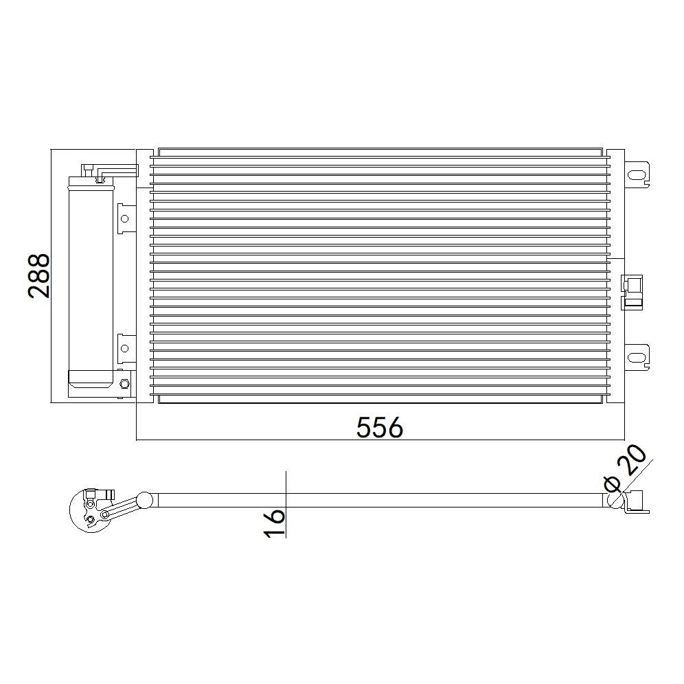 Aftermarket Car Auto Air Conditioning System Auto AC Condenser for GM PRISMA 07 CHEVROLET CELTA OEM 93349938