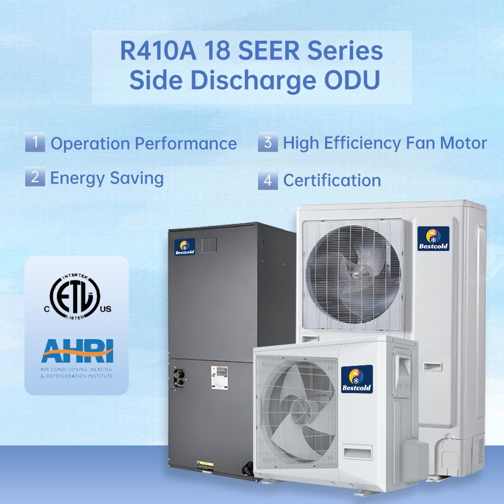 Vertical Type Condensing Unit Seer18 Air Handler for Outdoor Split Light Commercial Air Conditioners
