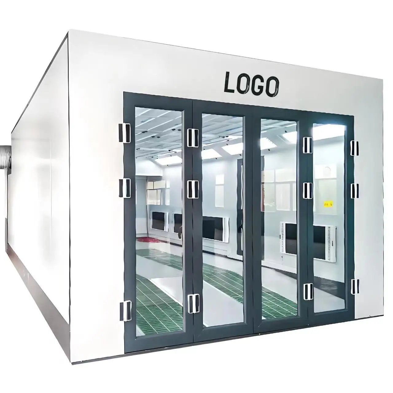 Luxury Electric/Diesel Heating Spray Booth for Car Painting with Fire/water Resistant Panels Car Paint Oven with CE