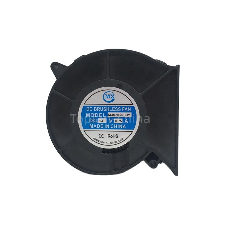 24v High Pressure Blower Fan Supplier 97*33mm PWM Speed Control 12 v Industrial Dc 12 Volt Dc High Speed air Blower Fan