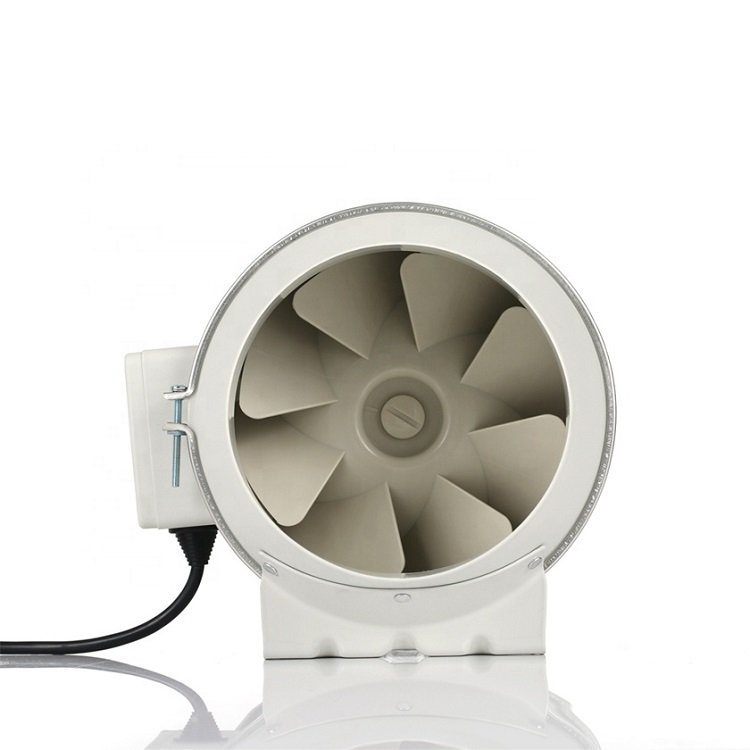 6 Inch 8 Inch High Temperature Ventilation Inline Duct Fan With Carbon Filter