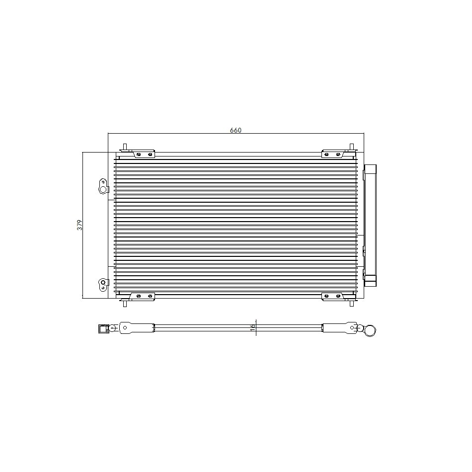 Aftermarket Car Auto Air Conditioning System Auto AC Condenser for TOYOTA COROLLA OEM 8845002390