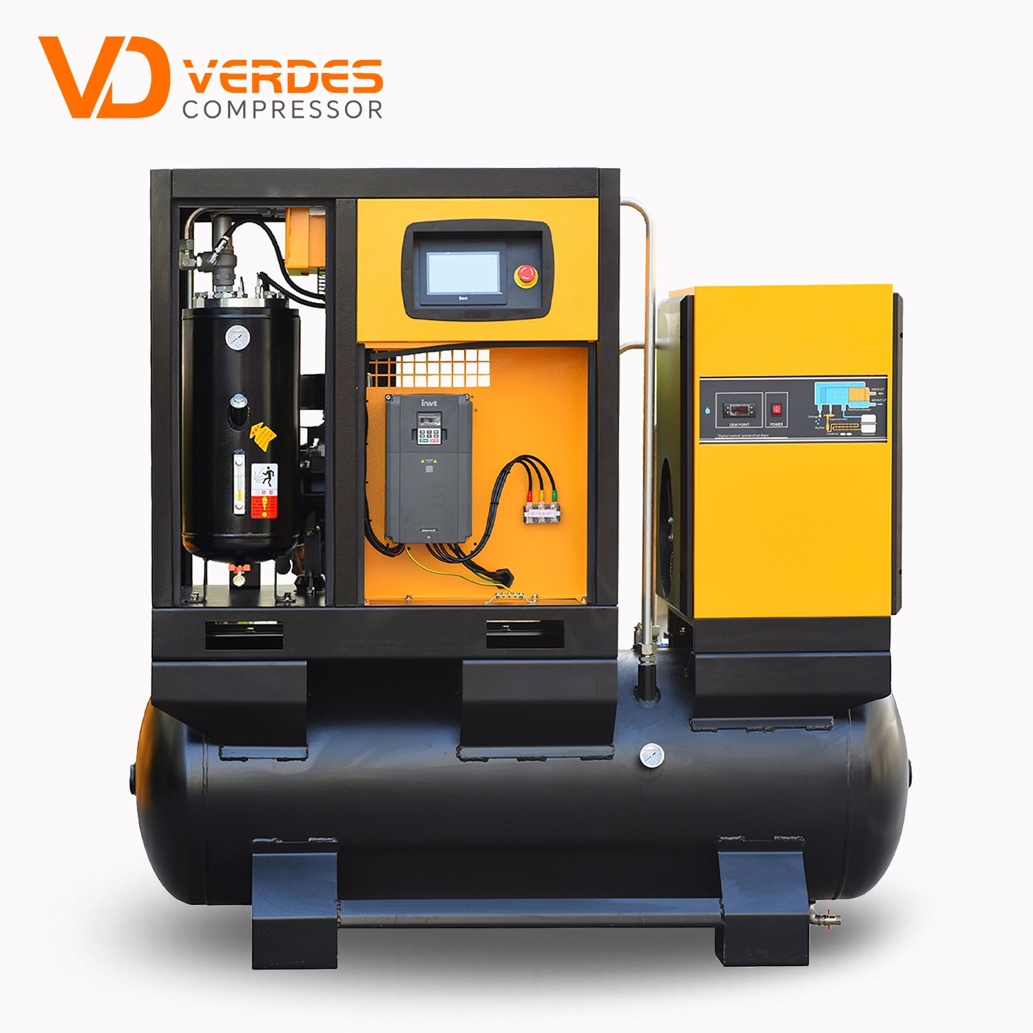 VERDES 10hp 20hp 30hp Rotary Silent Air-compressors 16BAR 20bar Industrial Screw Air Compressor compresor de aire
