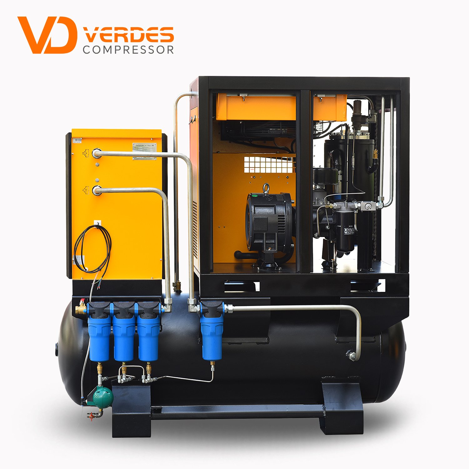 VERDES 10hp 20hp 30hp Rotary Silent Air-compressors 16BAR 20bar Industrial Screw Air Compressor compresor de aire