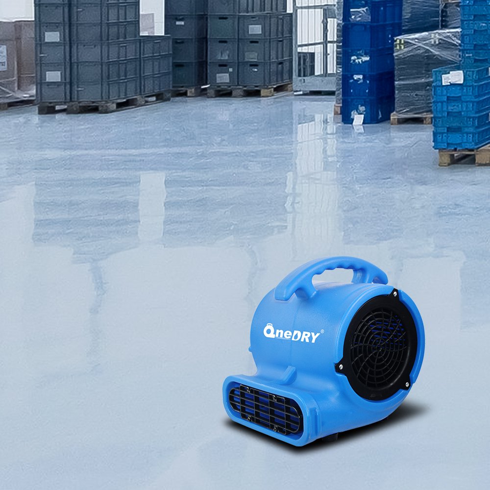 OneDry 1/5HP 3Speed Mini air Mover ETL CETL CE Carpet Dryer Fan Blower for restoration and Flood Water Damage Made in Thailand