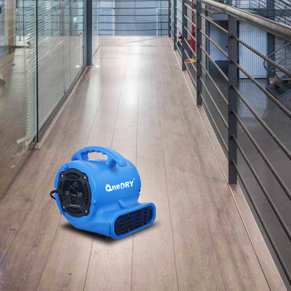OneDry 1/5HP 3Speed Mini air Mover ETL CETL CE Carpet Dryer Fan Blower for restoration and Flood Water Damage Made in Thailand