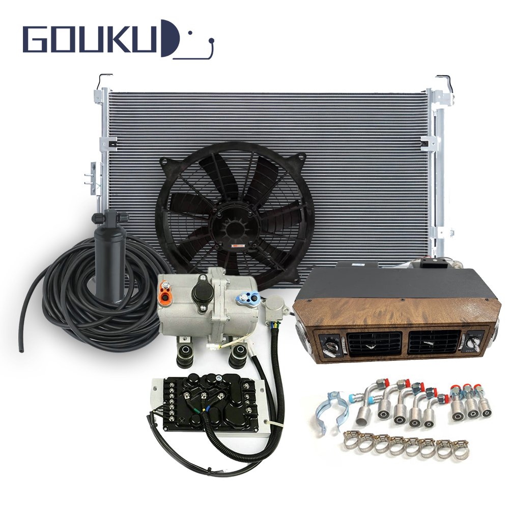 A/c 12v Kit Electric Compressor Set Auto Ac air Ac Under Dash Kit Evaporator 12v Car air Conditioner Kit