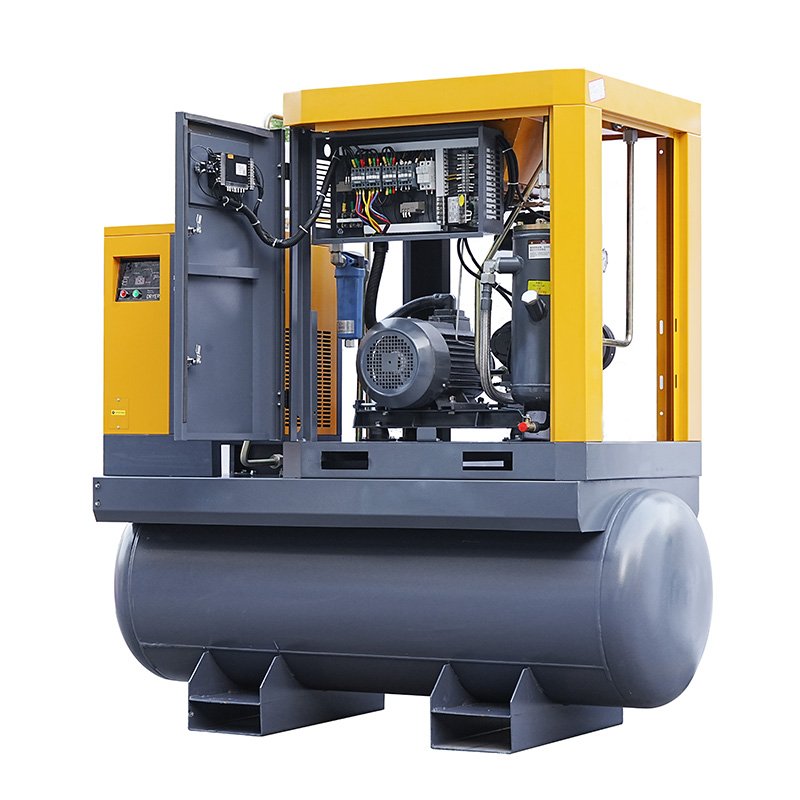 Hot Sale Industrial 8bar 10bar Compressor 11kw 15hp Screw Air Compressors With Dryer Tank