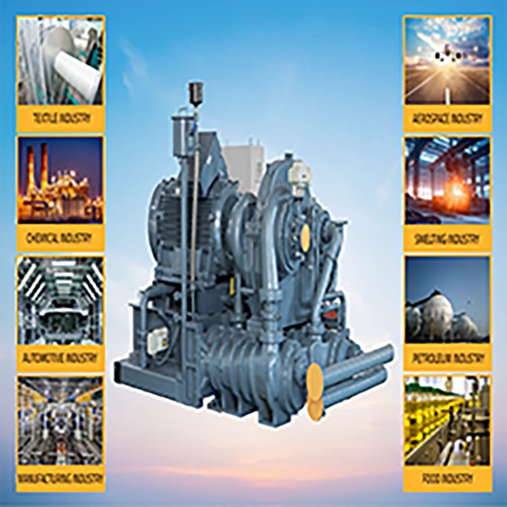 Electric Silent Oil Free Air Compressor 0.8-25bar 1500kw Industrial Centrifugal Oil Free Air Compressor