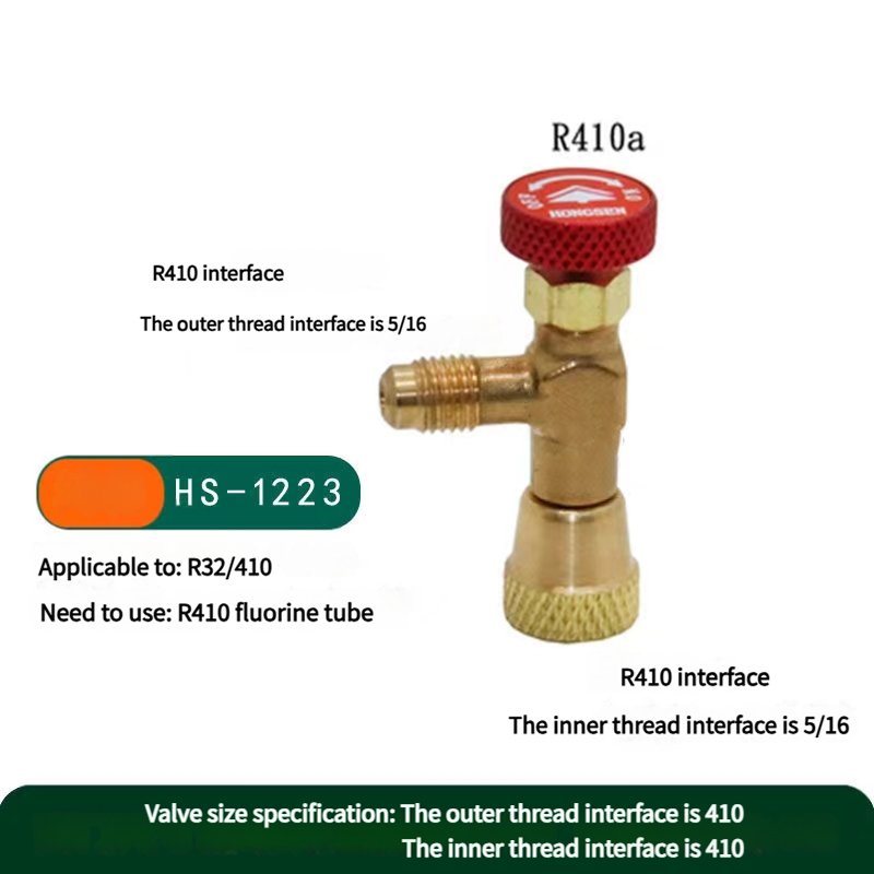 High Quality Brass/Copper Manual Power Source Refrigerant Charging Valve Air Conditioning Fitting Made in China