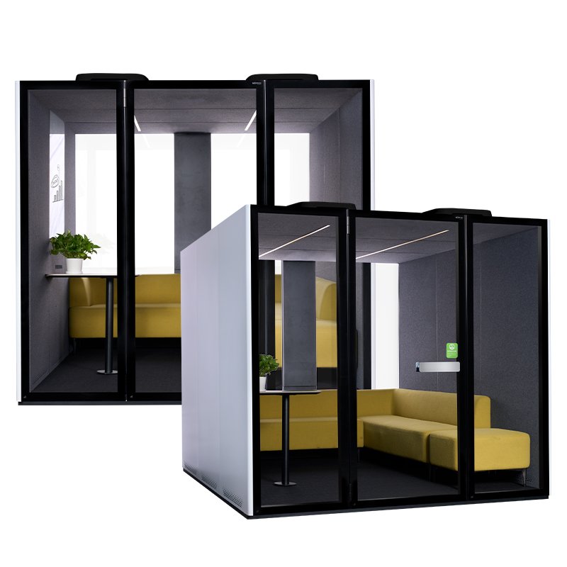 Popular Choice Acoustic Phone Booth Winpod M POD 3.0 (2400 X 3000 X 2280mm) with Sofa Good for Six to Eight Persons