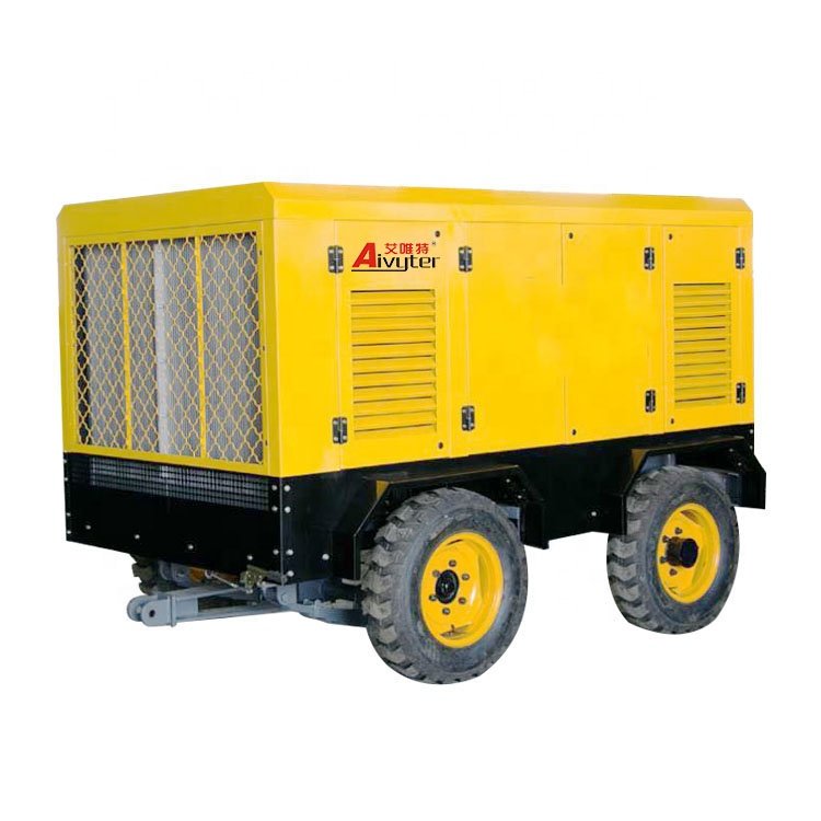 Aircompressors Manufacturer 300 Cfm 14 Bar Diesel Mobile Screw Air Compressor for Sale