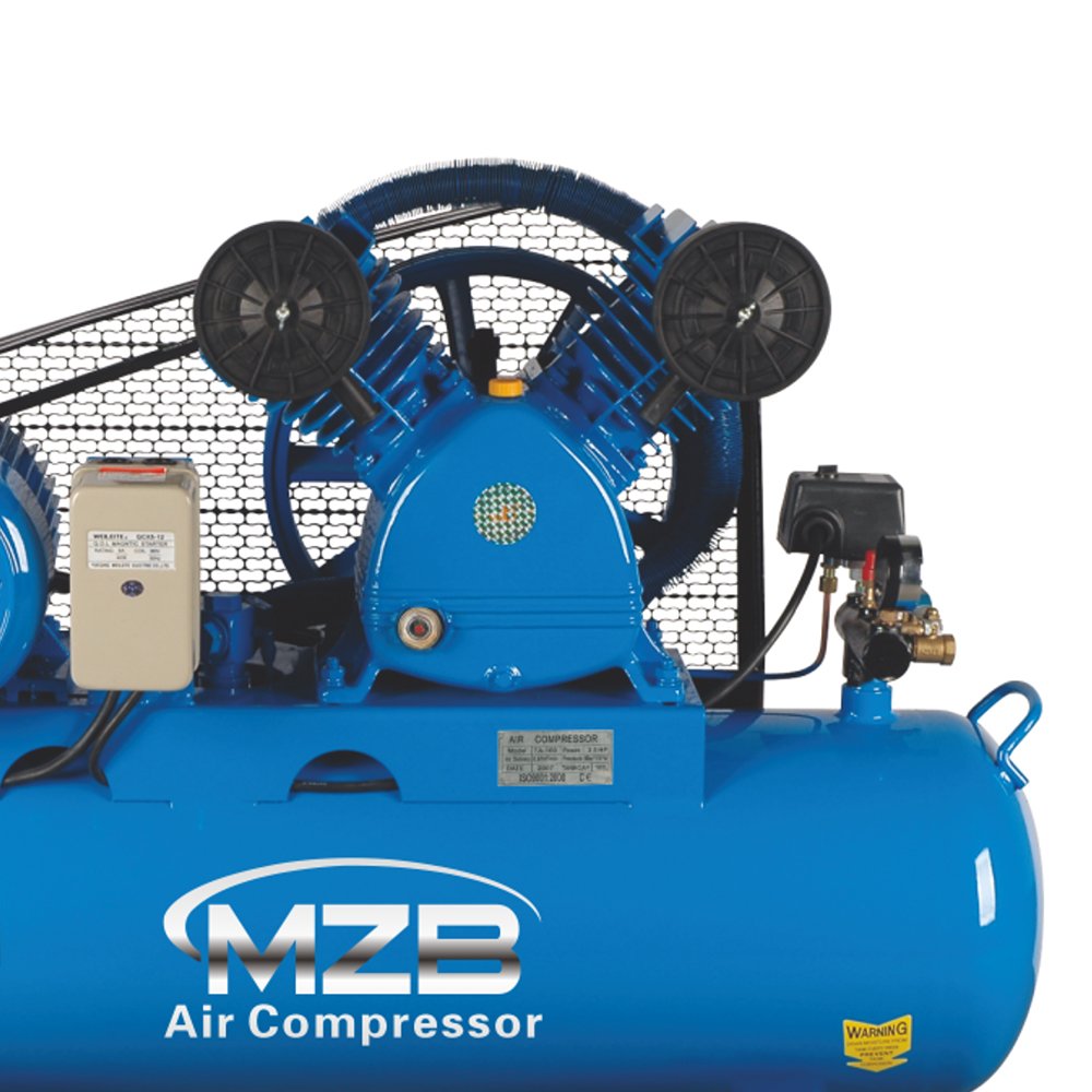 MZB Hot Sale 2 Cylinder Piston air Compressor 5.5hp 120 Liter air Compressor