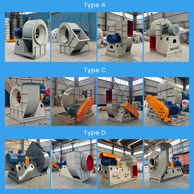 Industrial Industrial Centrifugal Fan Air Flow Dust Suction Ventilation Centrifugal Fan