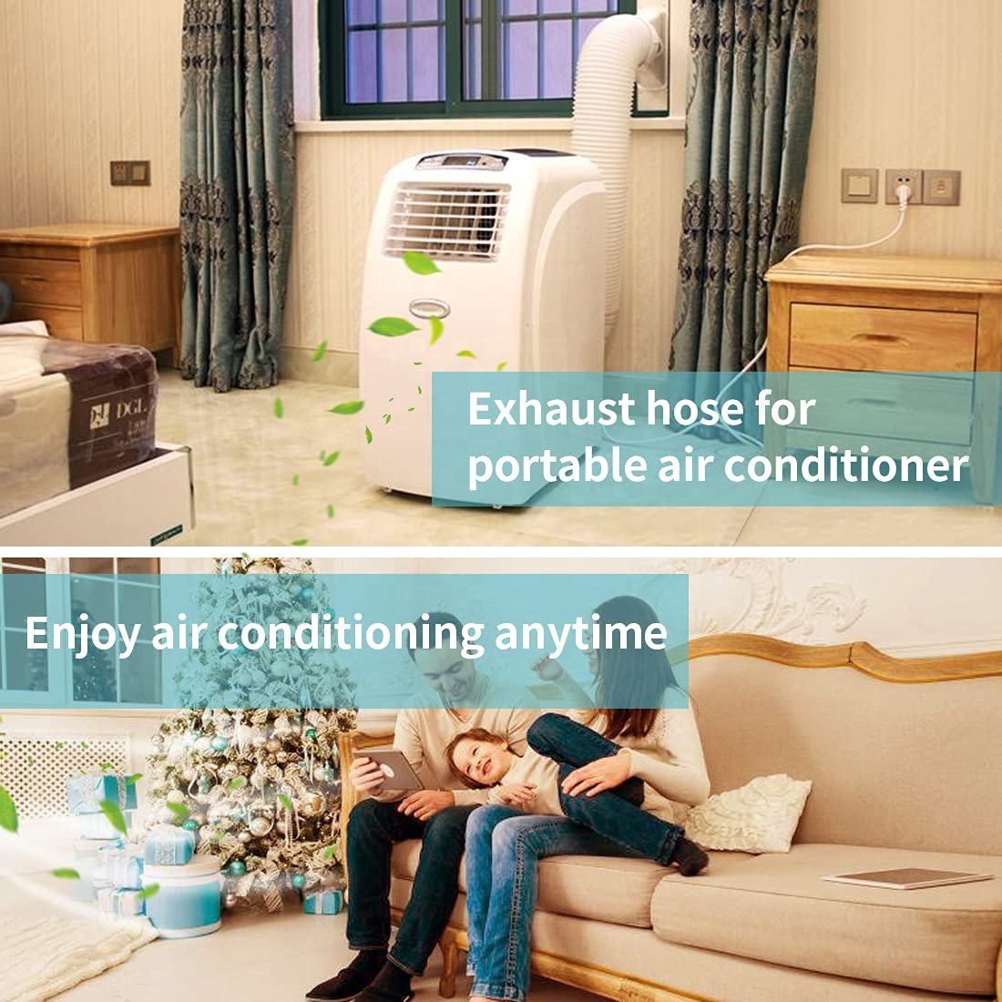 Air Conditioner Accessories Round Mobile air Conditioning Exhaust 5.9 Inch AC Exhaust Hose Connector Adapter Hose Coupler