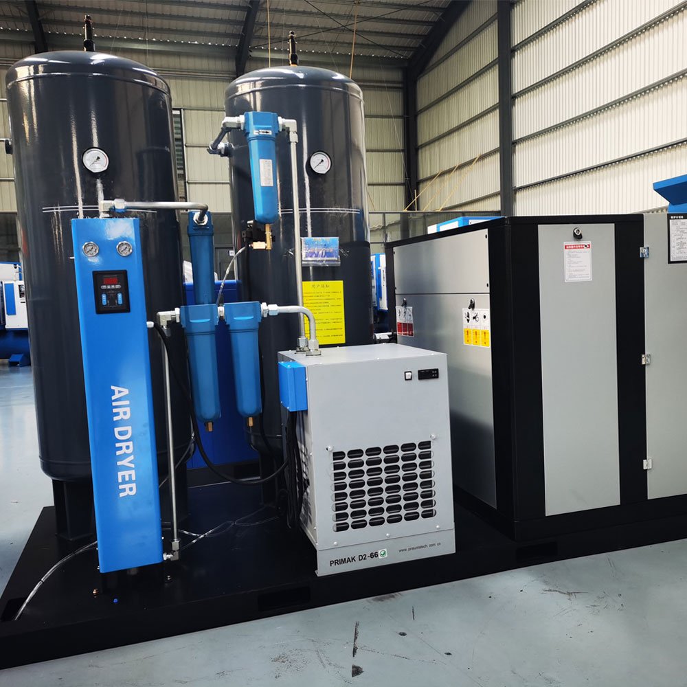 20Bar 5.2M3/Min 55Kw Skid Mounted Laser Cutting Screw Air Compressor With Inverter
