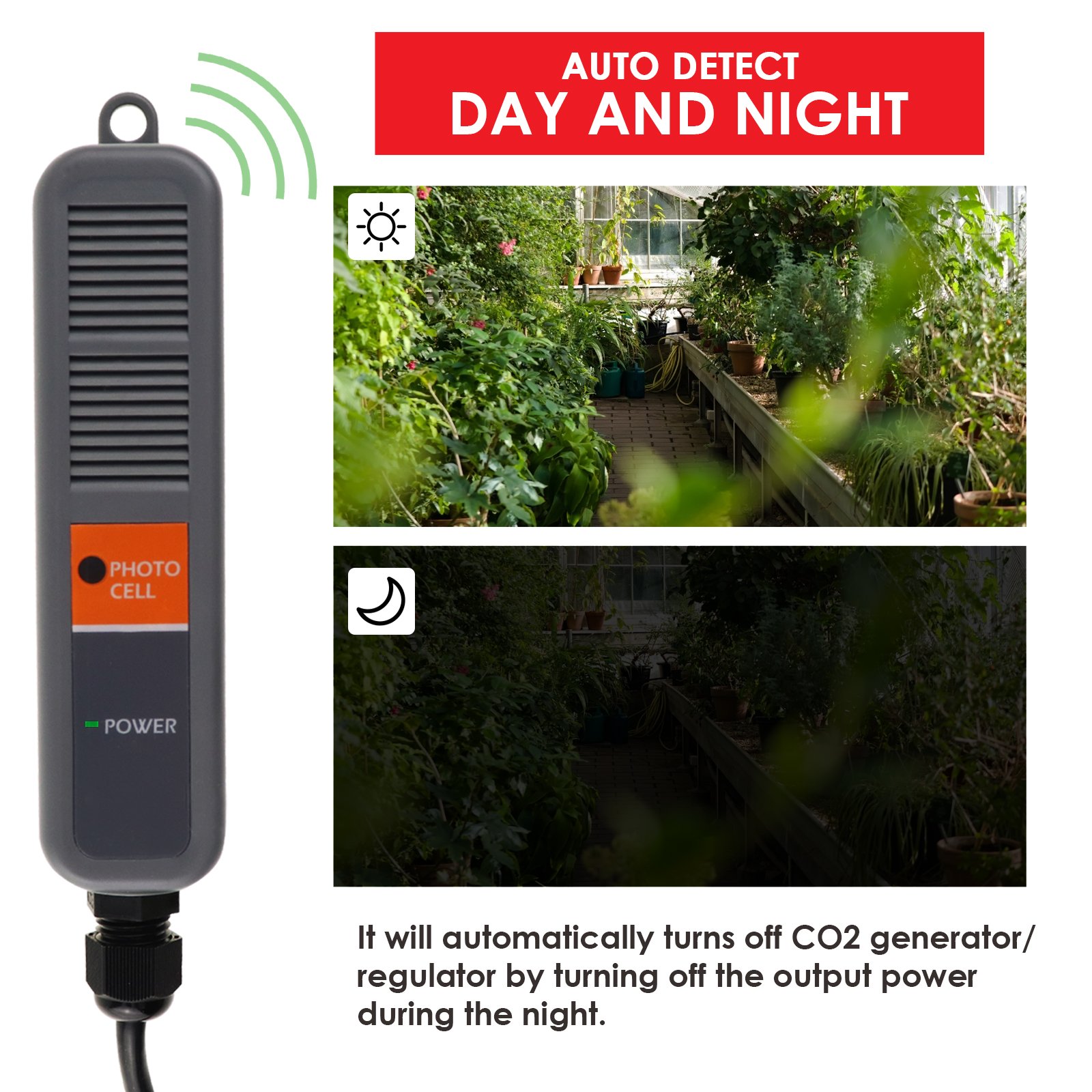 Digital CO2 Carbon Dioxide IAQ Monitor Meter Relay Function 45m Cable NDIR Sensing Probe for Green House Home Office Factory