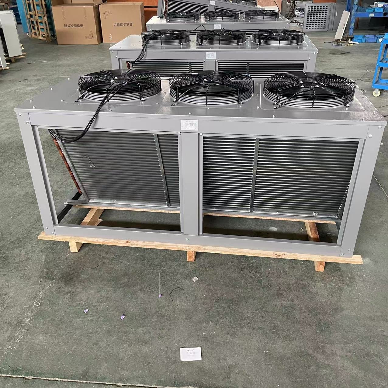 V-type Air-cooled Condenser With 3 Fan Condenser Evaporator Coil for Condensation Device