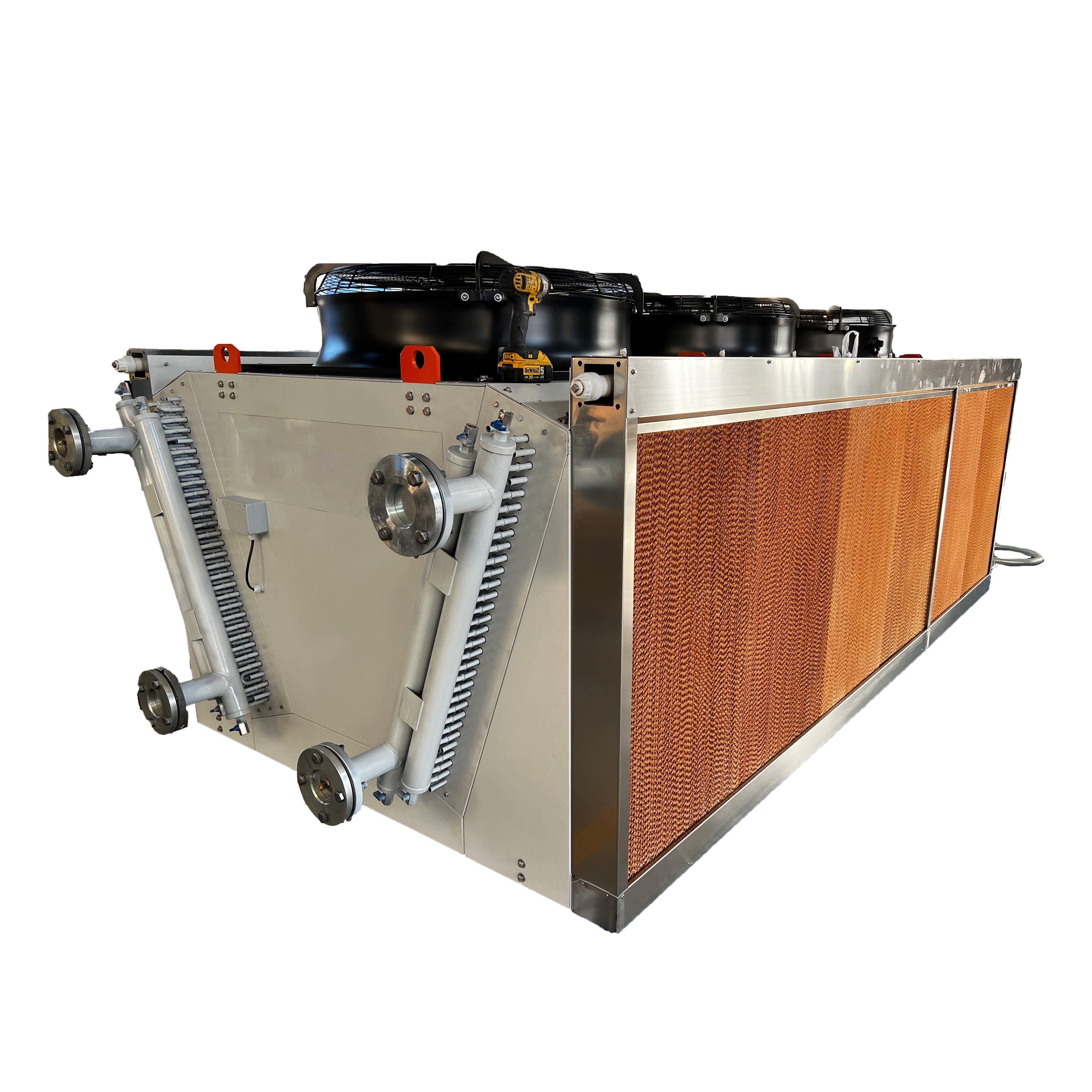 Preferref Hot Sale Low Sound Efficient Power Fin Tube Dry Air Cooler for Plastic Industry