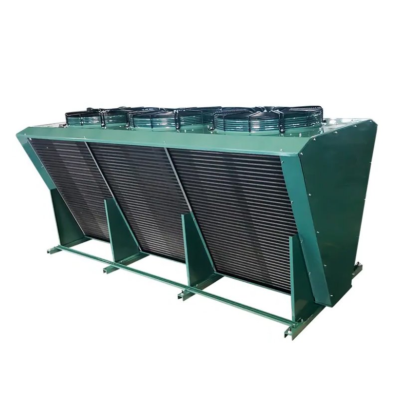 High Quality V Type Air Cooled Refrigeration Condenser Copper Tube Oil Heat Exchanger for Cold Room