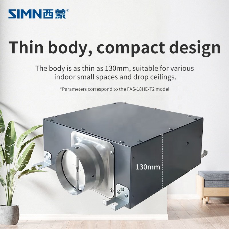 Reliable Space-Saving Duct Blower Fan Home Restaurant Industrial Manufacturing Plant Use 220V AC/DC Electric Stainless Steel