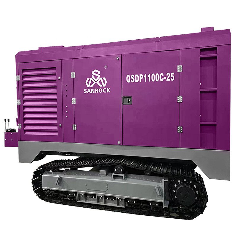 Steel Crawler Air Compressor Machine Mining Screw Air Compressor Portable Air Compressor