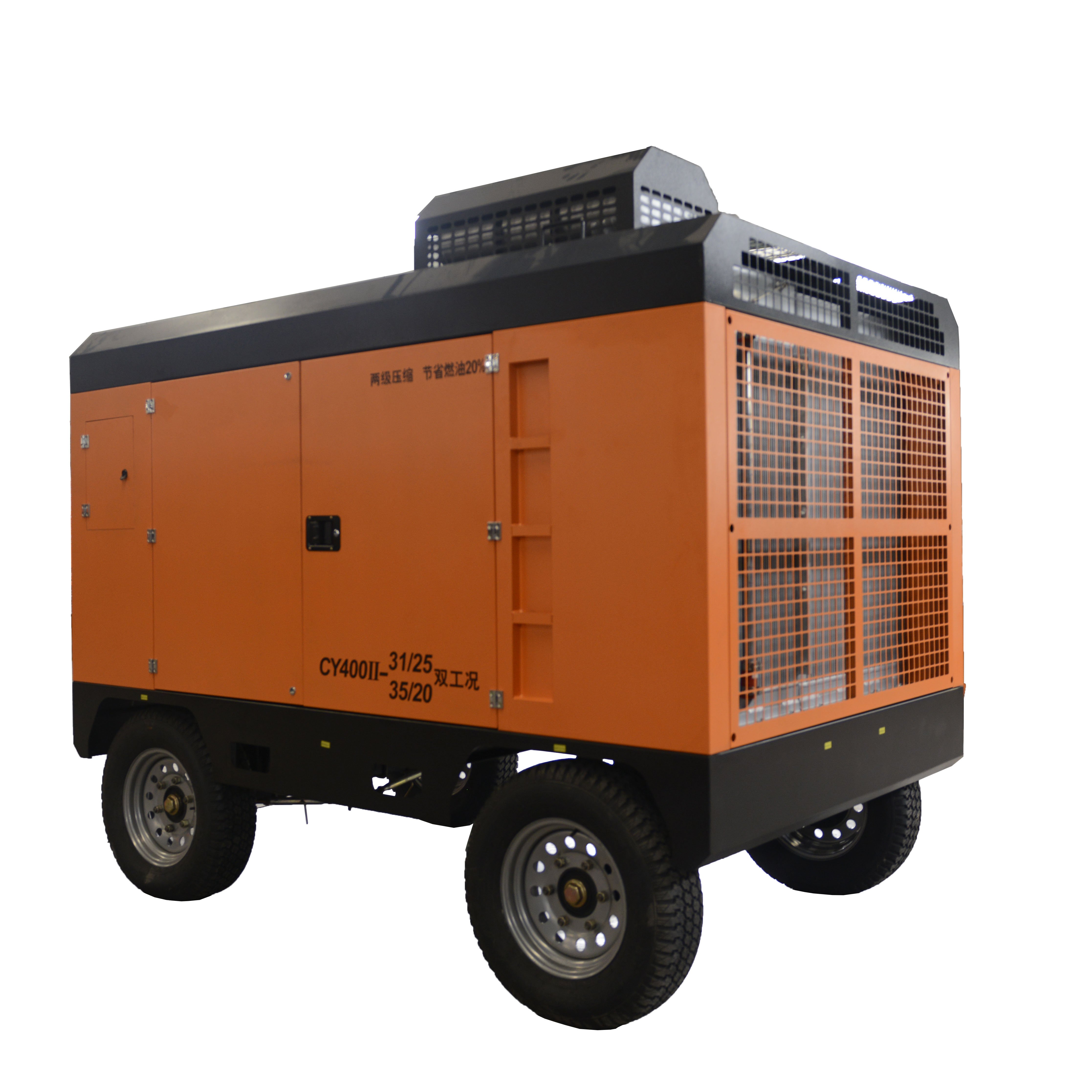 Two Stage Compression diesel Powered Mobile Screw air Compressor for Mining