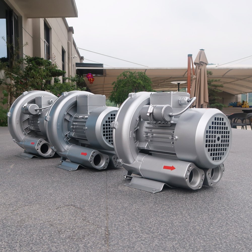 High Pressure Side Channel Pond Aeration Blower Air Vortex Gas Pump Oxygen Regenerative Ring Blower 1HP