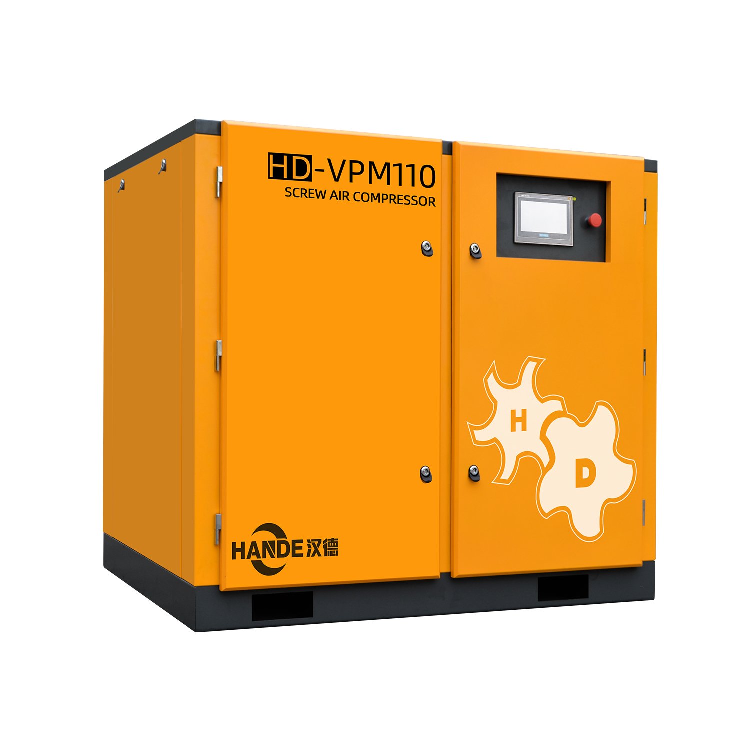 HANDE 110kw 150HP Air Compressors High-Effect Airend Permanent Magnet Variable Frequency Conversion Screw Compressor Customized