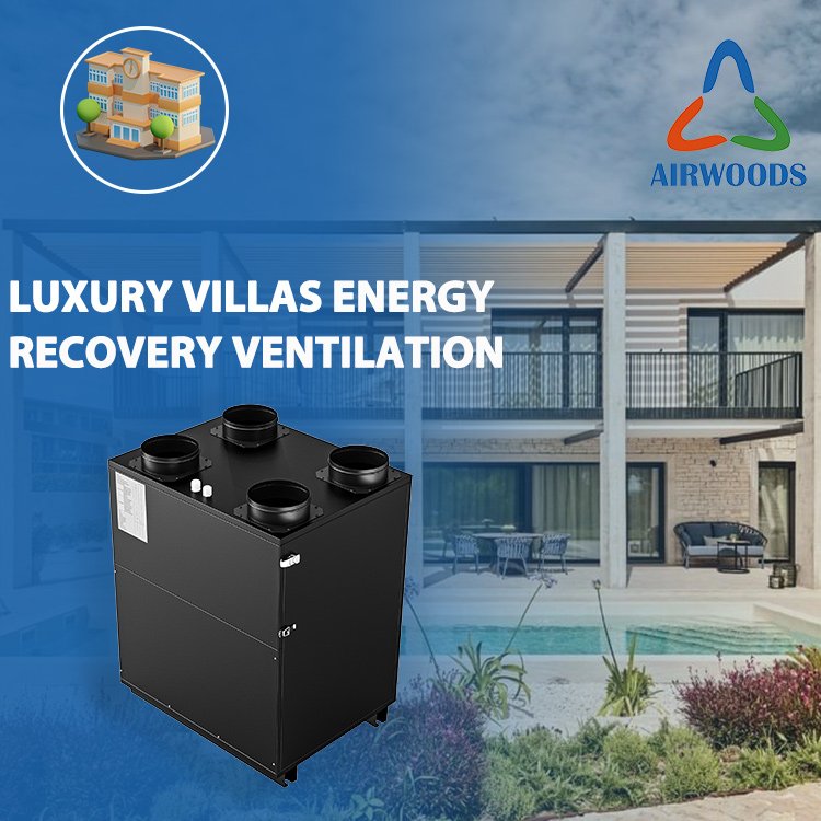 Airwoods Heat Pump Hrv Erv 350m3/h Heat Recovery Ventilation System Home Air Heat Recuperator