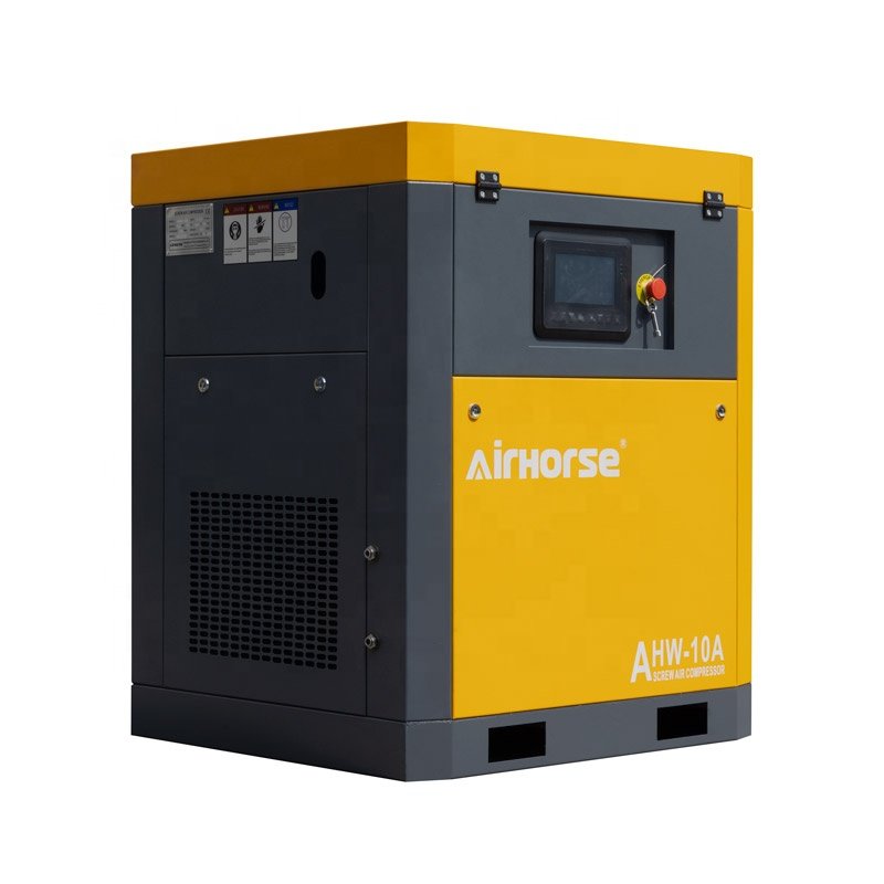 High Quality 10 bar 100% Oil Free 7.5kw 10hp Water Lubrication Oil-free 10 hp Screw Type air Compressor with Dryer