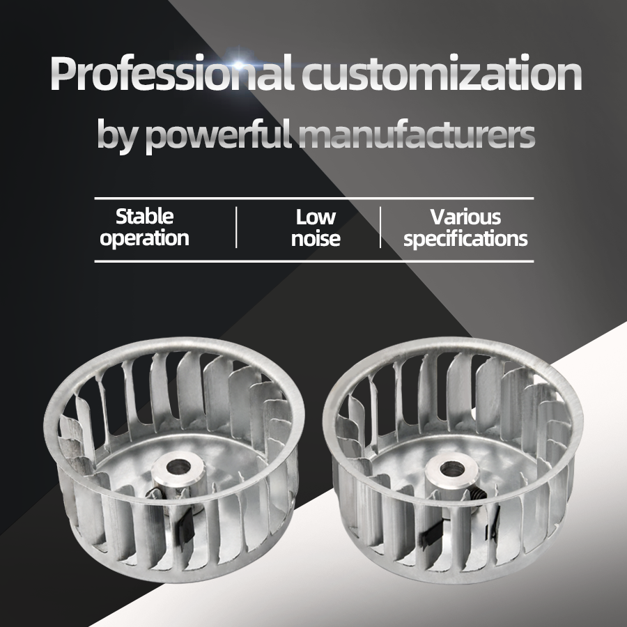 4 Inch Straight Blades Centrifugal Blower Centrifugal Fan Wheel, Multi-wing Fan Impeller for Ventilation Cooling