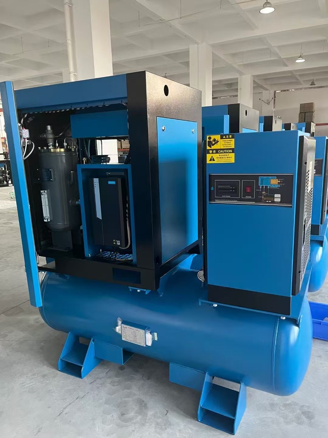 Small 37kw Permanent Magnet Variable Frequency Air Compressor with Four-in-One Storage Tank Dryer Filter Bearing