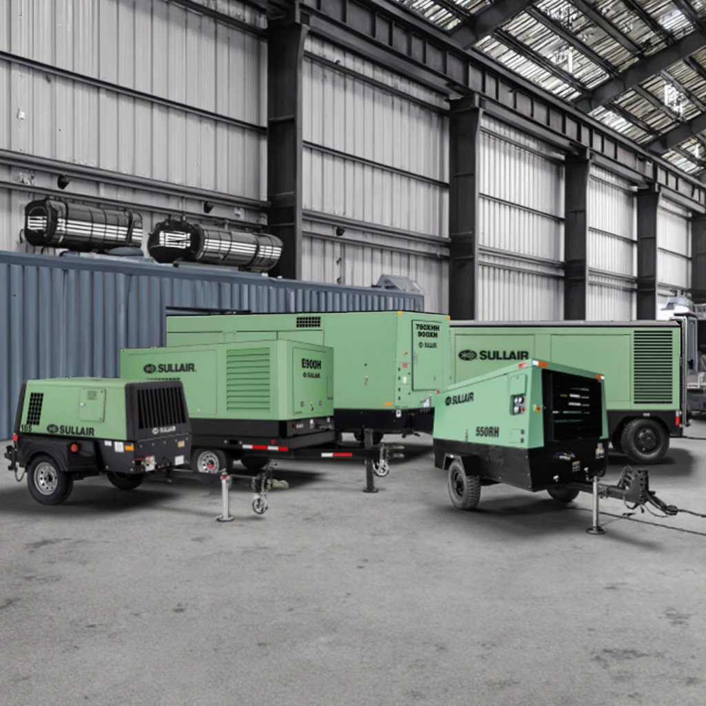 Sullair 260 260H Pressure Series Diesel Engine Driven Portable Screw Air Compressor 100PSI 6.9 bar 150PSI 10.3bar